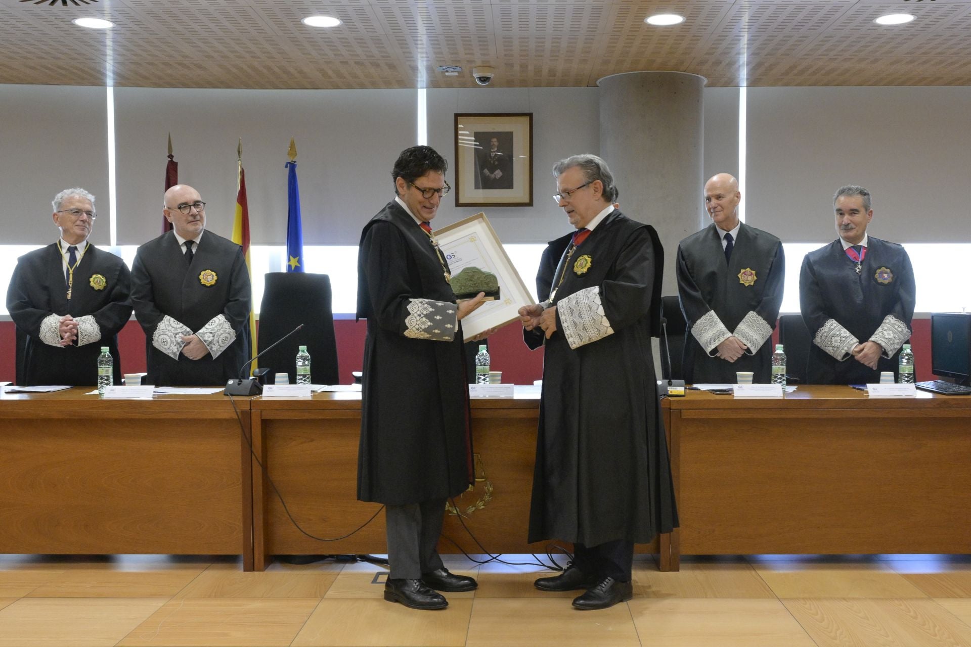 Las imágenes del homenaje al presidente del TSJ de la Región de Murcia