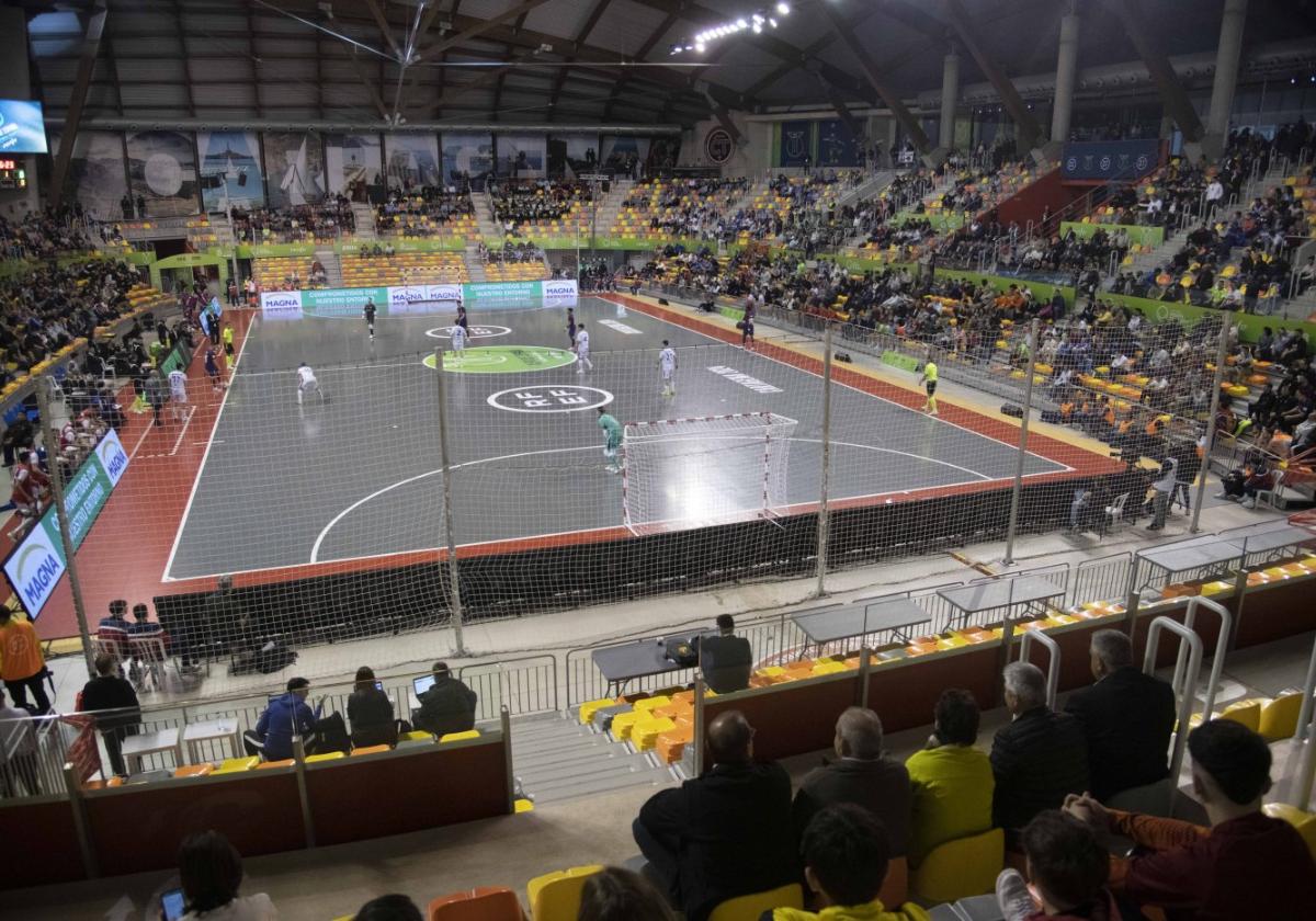 Partido de la Copa de España de fútbol sala disputado en el Palacio de los Deportes de Cartagena el año pasado.