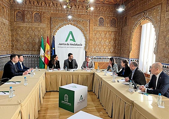 La consejera Sara Rubira durante la reunión en Almería en la que ha anunciado la presentación de las propuestas.