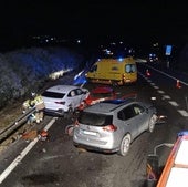 Estado de los vehículos tras el accidente.