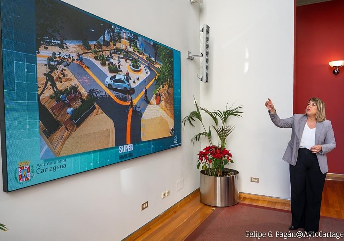 La alcaldesa de Cartagena, Noelia Arroyo, en la presentación del proyecto.