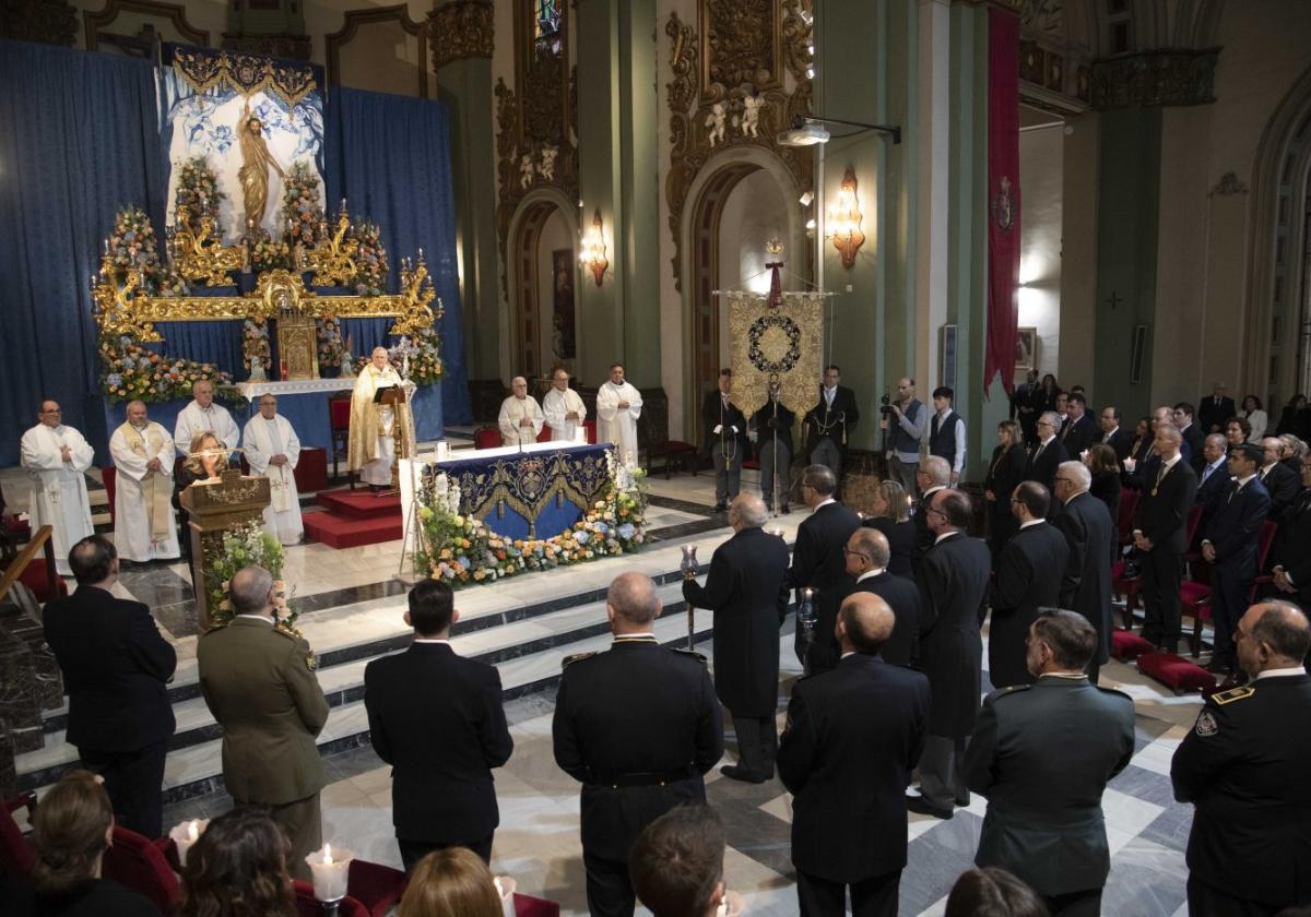 Altar mayor de Santa María de Gracia, durante la celebración del Resurrexit.