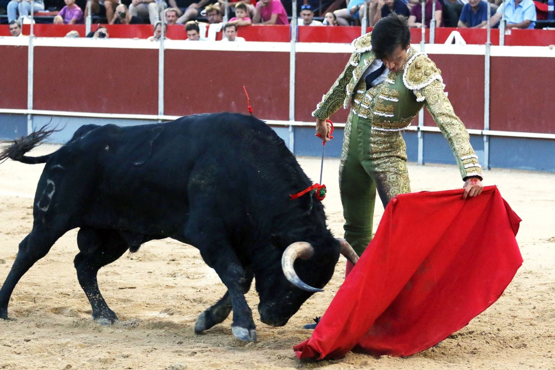 El novillero mexicano Eduardo Neyra, ganador del trofeo «Espiga de Oro», en la primera novillada de la XXXIII Feria Taurina del Arroz de Calasparra, 