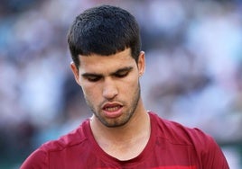 Carlos Alcaraz, después de perder contra Draper en Indian Wells.