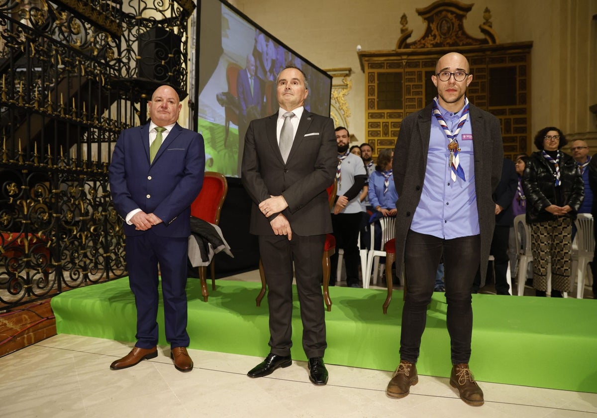 Los premiados por la Fundación Casco Histórico en la colegiata de San Patricio.