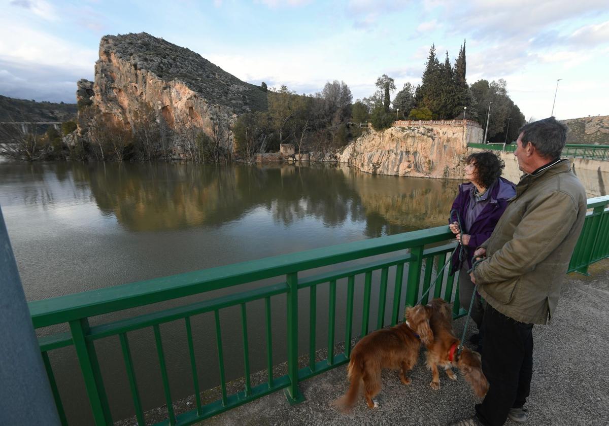 Estado del embalse de la cierva en mula tras las lluvias.