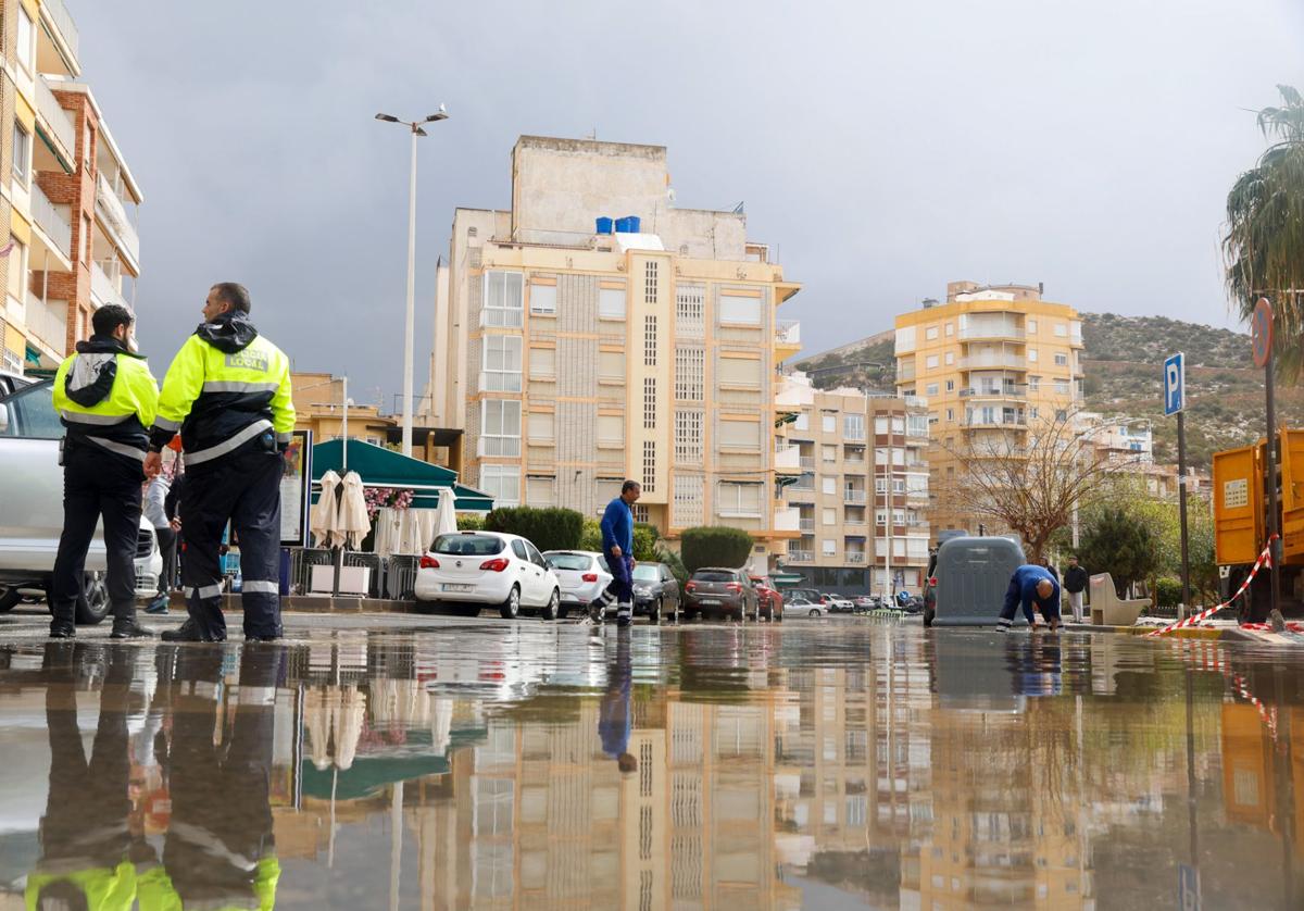 La lluvia, este martes, en Águilas.