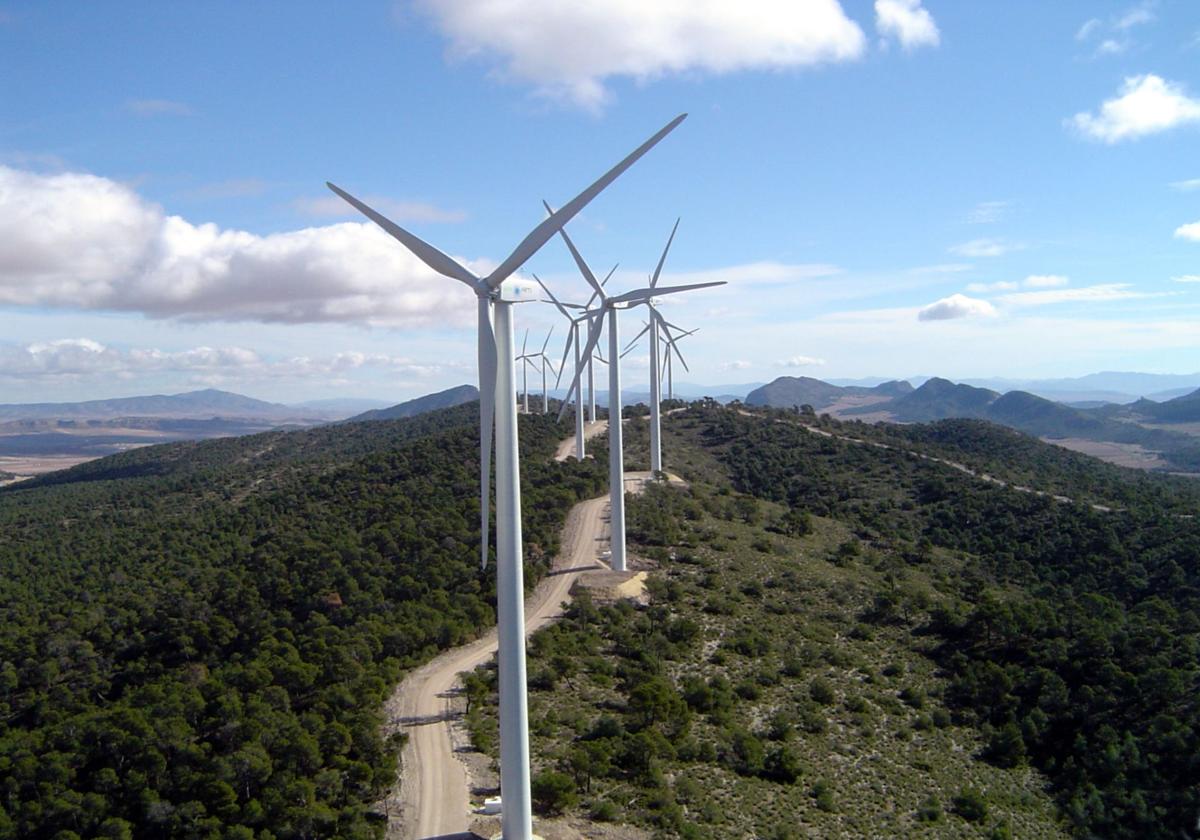 Parque eólico Los Gavilanes, en la comarca del Altiplano.