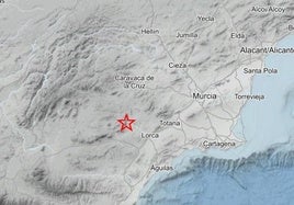 Localización del epicentro del temblor.
