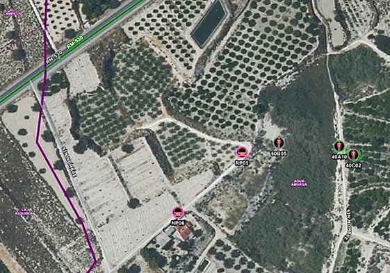 El lugar del incendio.