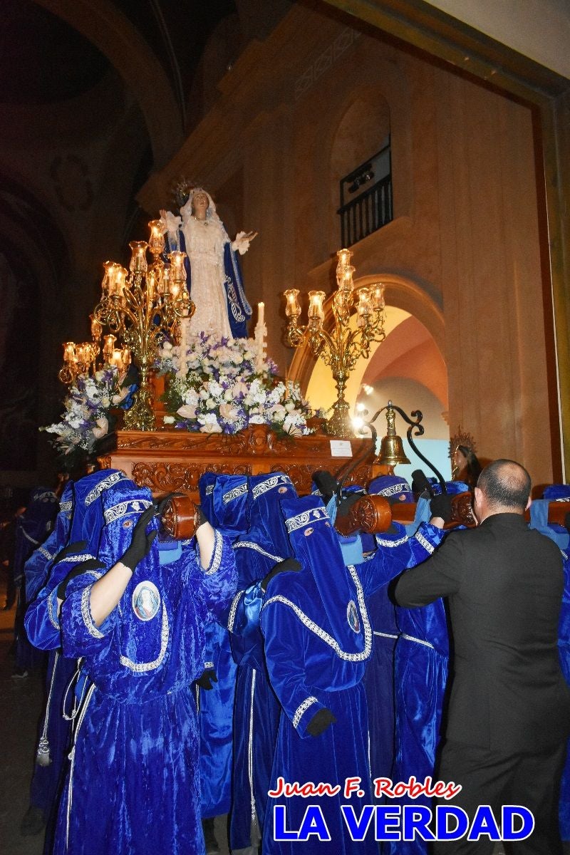 «Noche azul y de encuentros» para celebrar el Viernes de Dolores en Caravaca de la Cruz