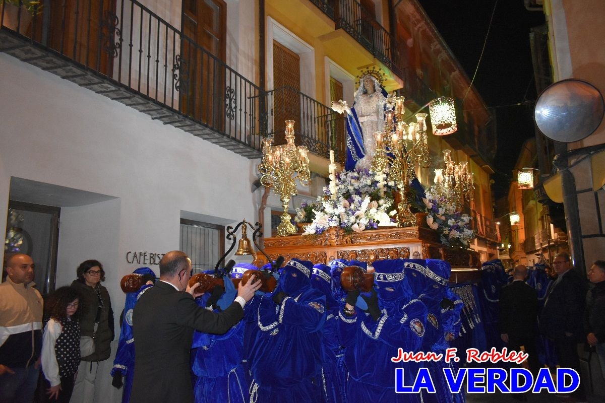 «Noche azul y de encuentros» para celebrar el Viernes de Dolores en Caravaca de la Cruz