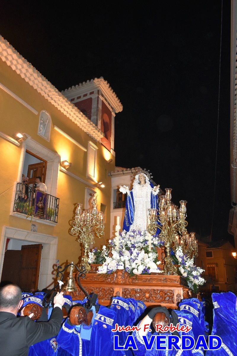 «Noche azul y de encuentros» para celebrar el Viernes de Dolores en Caravaca de la Cruz