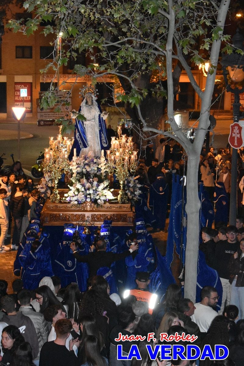 «Noche azul y de encuentros» para celebrar el Viernes de Dolores en Caravaca de la Cruz