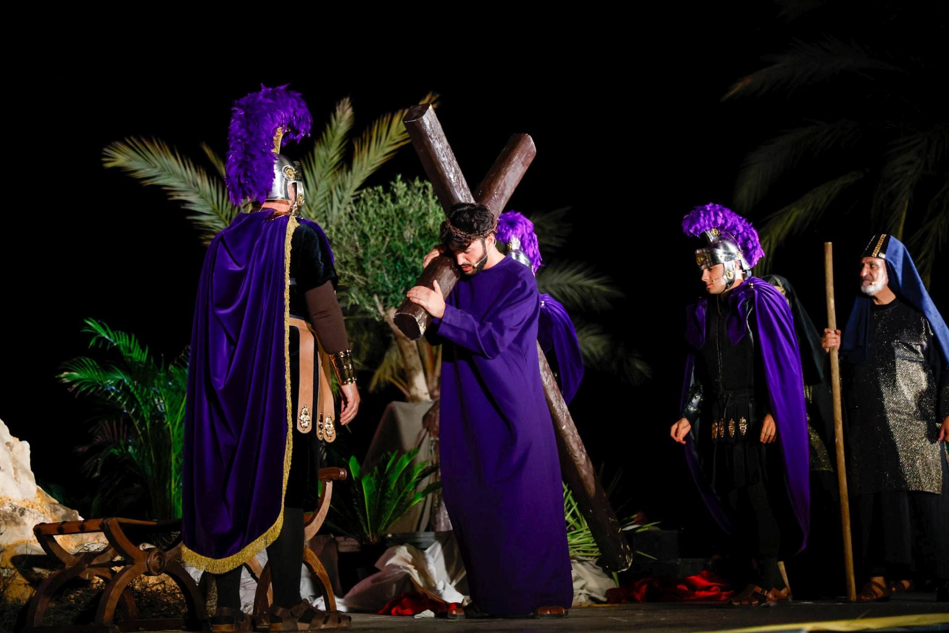 Las imágenes del vía crucis viviente de Lorca