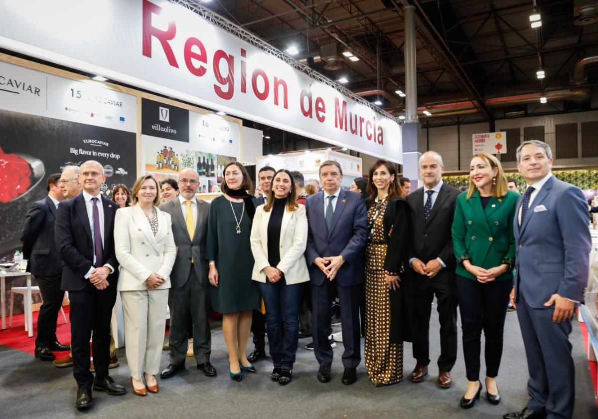 Momento de la inauguración de las autoridades del espacio de la Región de Murcia en Salón Gourmets.