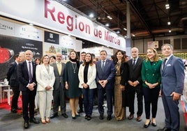 Momento de la inauguración de las autoridades del espacio de la Región de Murcia en Salón Gourmets.