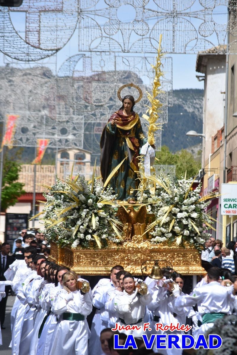 San Juan marca el paso en «El Encuentro» de Viernes Santo en Caravaca de la Cruz