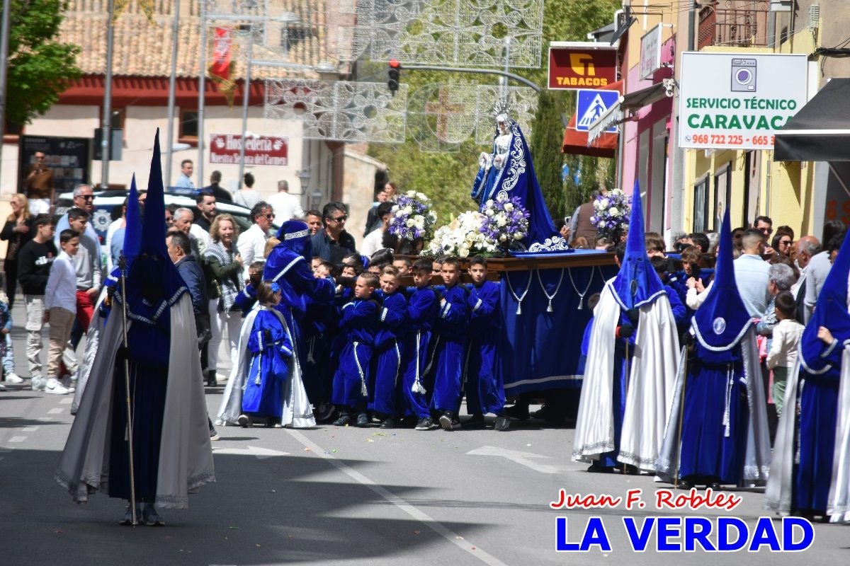 Nuestra Señora de los Dolores camina hacia «El Encuentro» por Caravaca de la Cruz