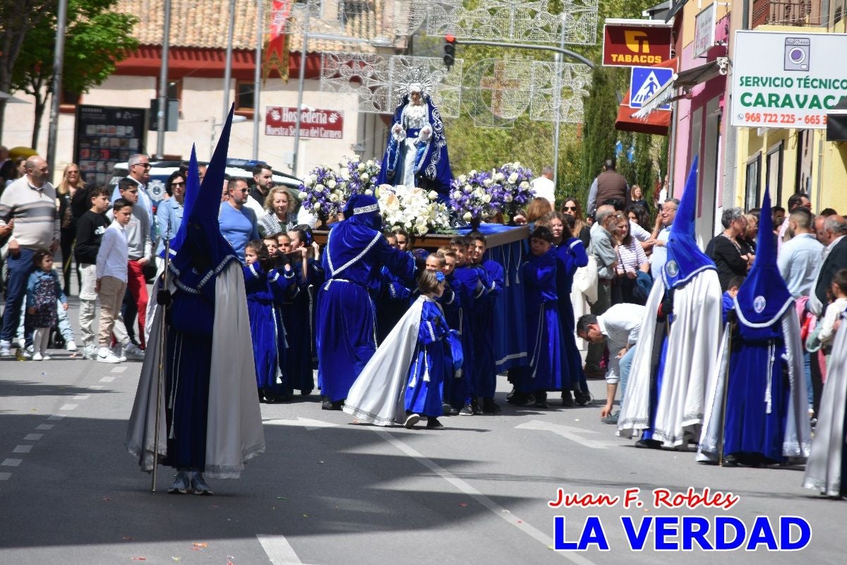 Nuestra Señora de los Dolores camina hacia «El Encuentro» por Caravaca de la Cruz