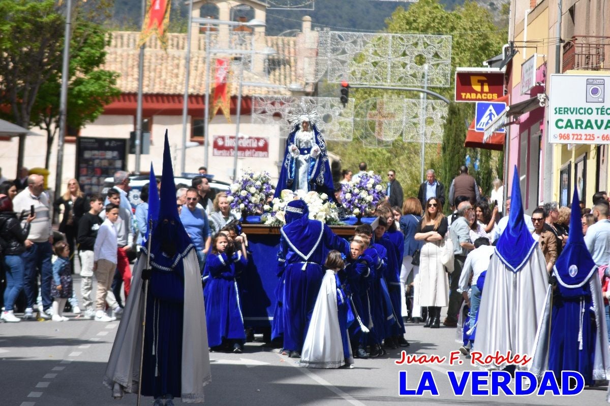 Nuestra Señora de los Dolores camina hacia «El Encuentro» por Caravaca de la Cruz
