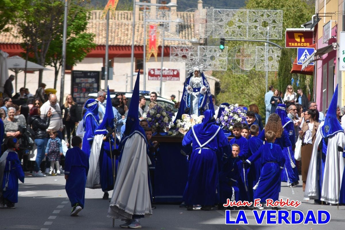 Nuestra Señora de los Dolores camina hacia «El Encuentro» por Caravaca de la Cruz