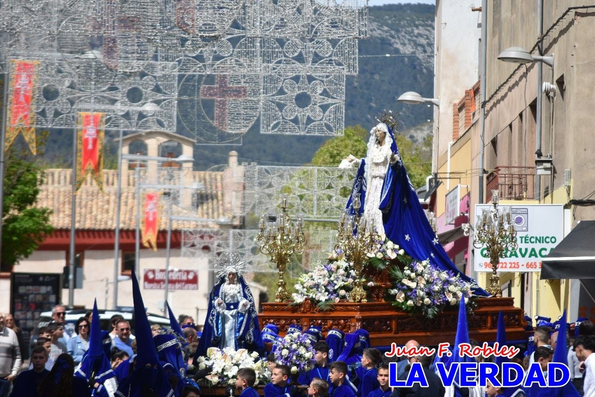 Nuestra Señora de los Dolores camina hacia «El Encuentro» por Caravaca de la Cruz
