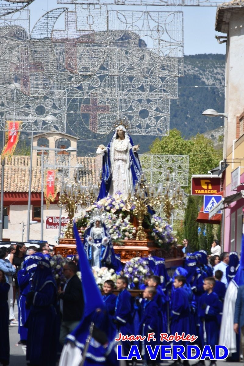 Nuestra Señora de los Dolores camina hacia «El Encuentro» por Caravaca de la Cruz