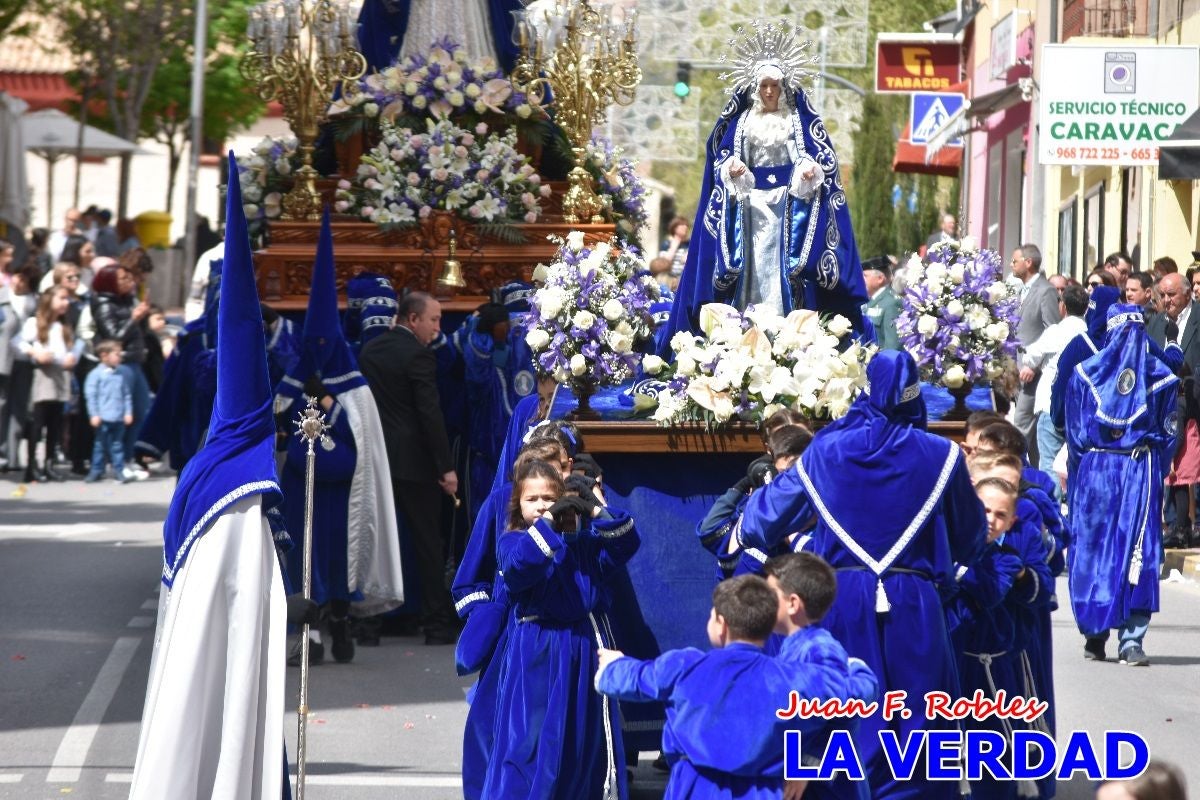 Nuestra Señora de los Dolores camina hacia «El Encuentro» por Caravaca de la Cruz