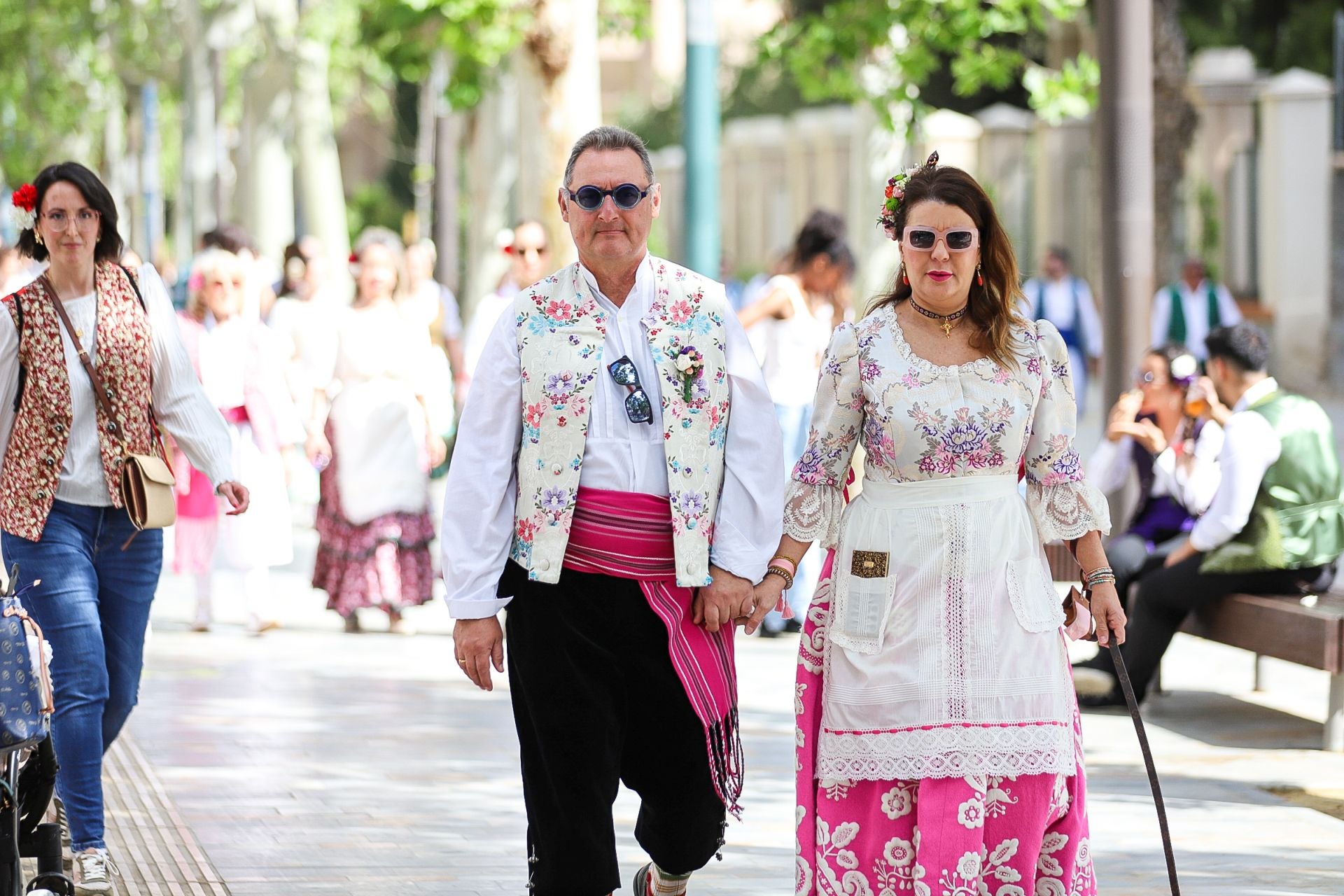 En imágenes, los huertanos inundan las calles del centro de Murcia
