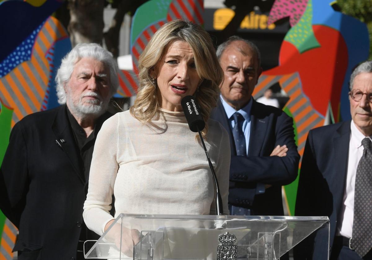 Yolanda Díaz, en Murcia, en una imagen de archivo.
