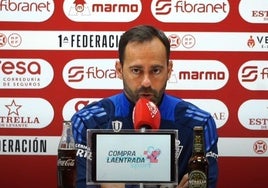 Fran Fernández, este viernes, durante la rueda de prensa.