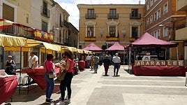 Feria del libro en la plaza Vieja de Abarán.