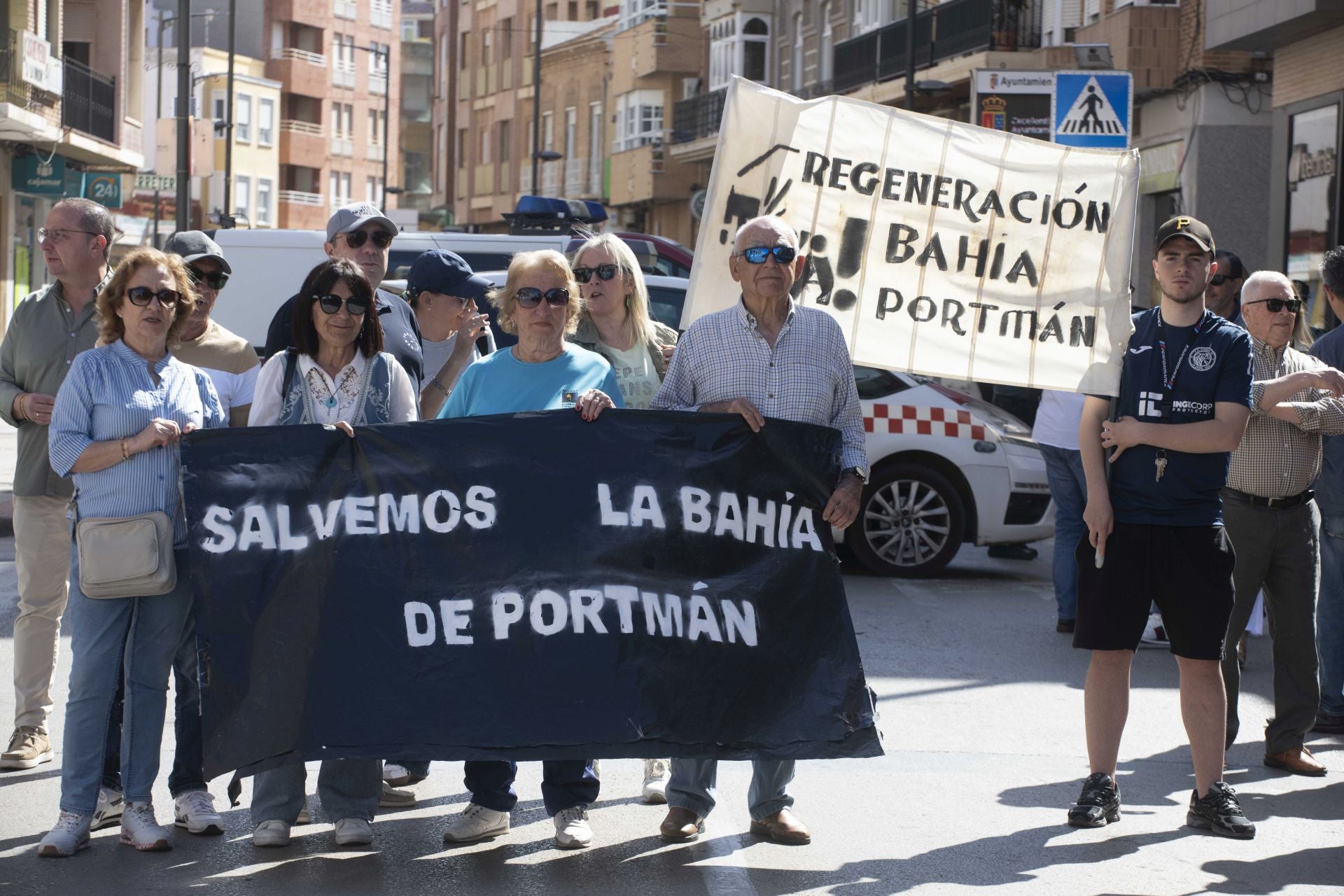 La concentración en La Unión contra el sellado de Portmán, en imágenes