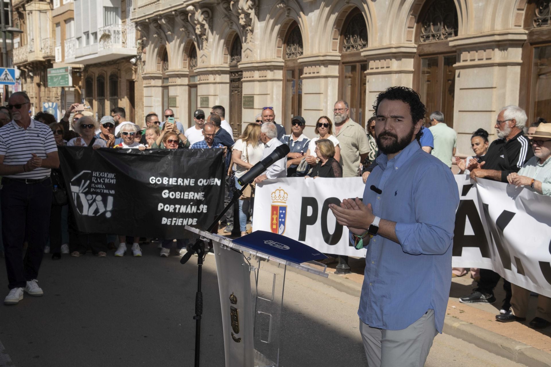 La concentración en La Unión contra el sellado de Portmán, en imágenes