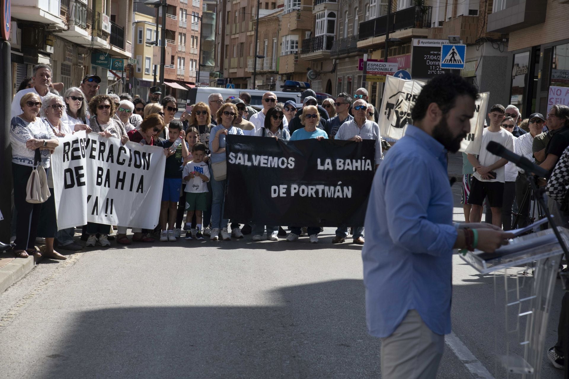 La concentración en La Unión contra el sellado de Portmán, en imágenes