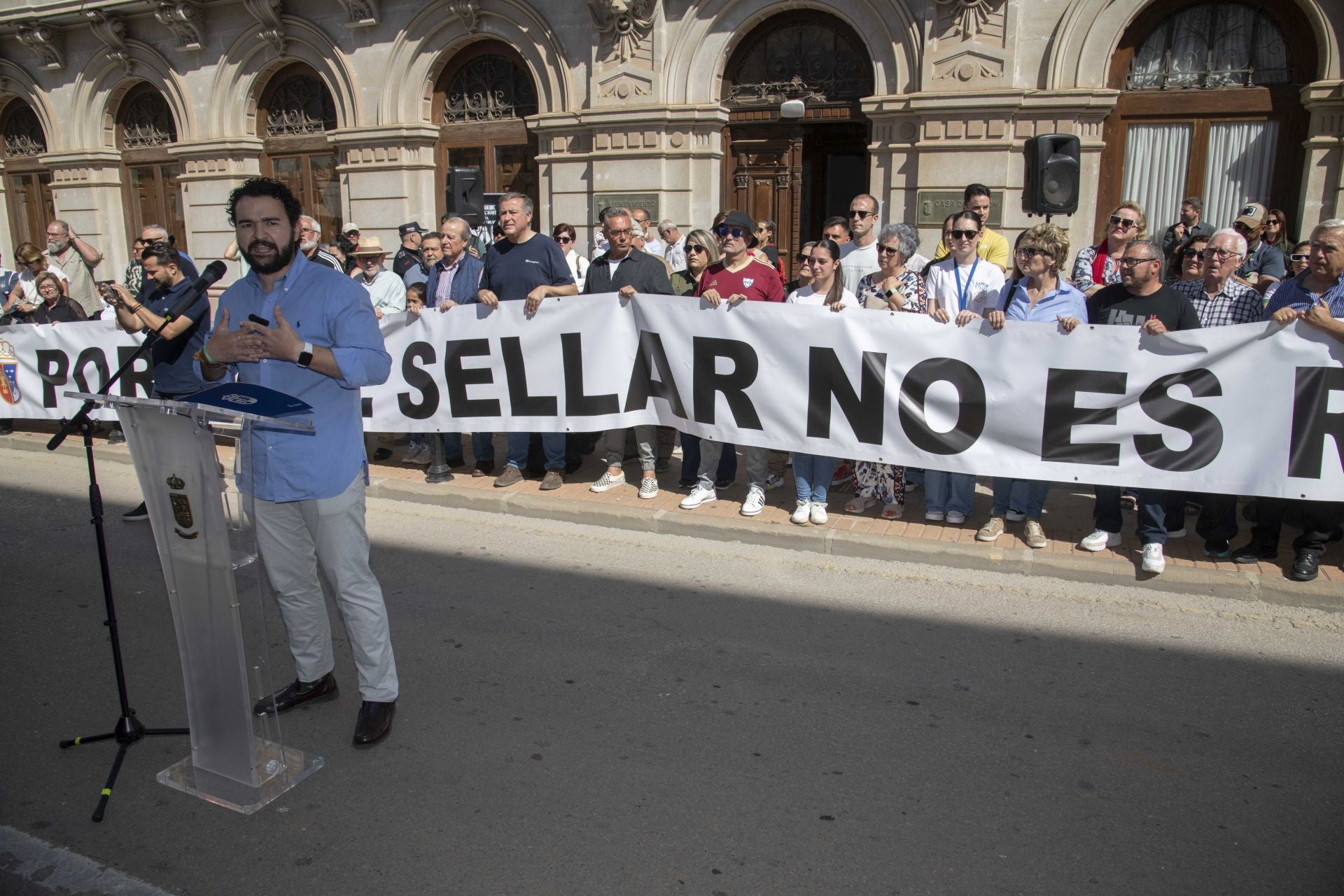La concentración en La Unión contra el sellado de Portmán, en imágenes