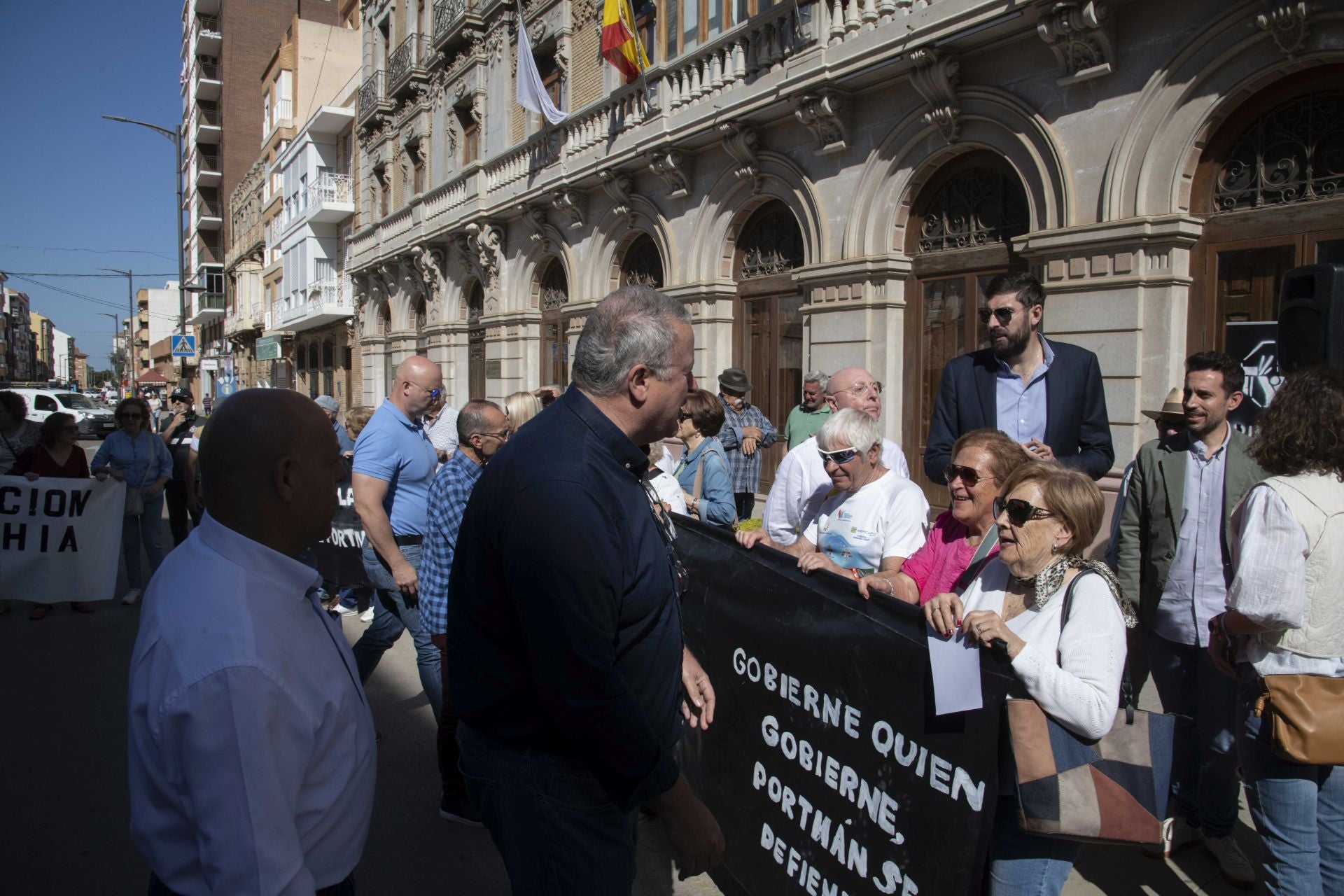 La concentración en La Unión contra el sellado de Portmán, en imágenes