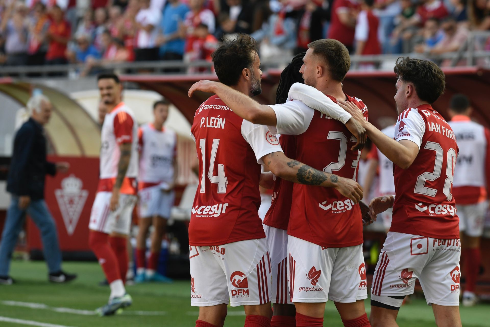 La victoria del Real Murcia frente al Villarreal B, en imágenes