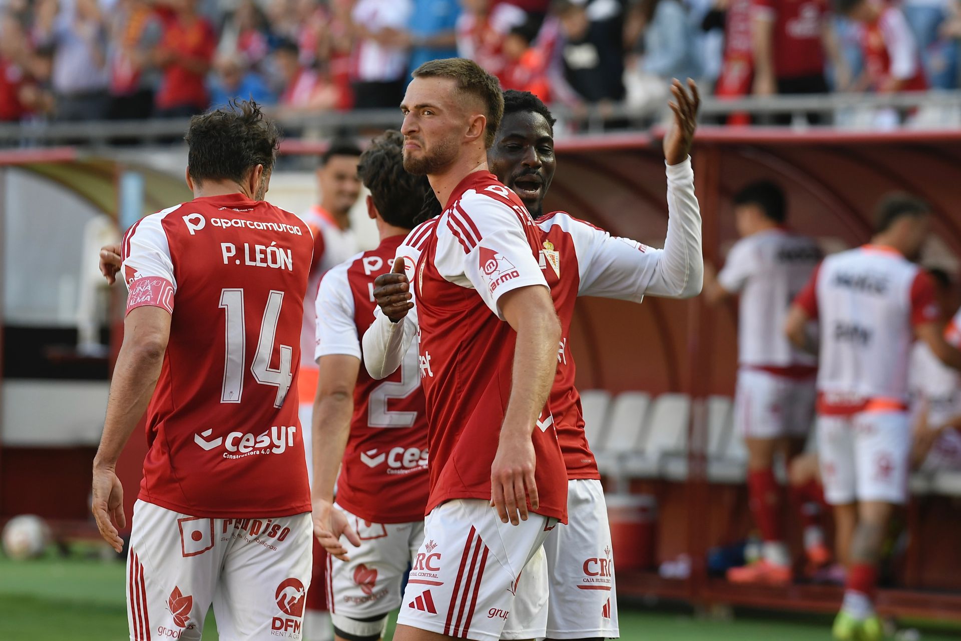 La victoria del Real Murcia frente al Villarreal B, en imágenes