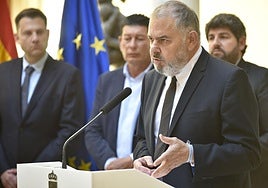 El presidente del Sindicato Central de Regantes del Acueducto Tajo-Segura, Lucas Jiménez, en una imagen de archivo.