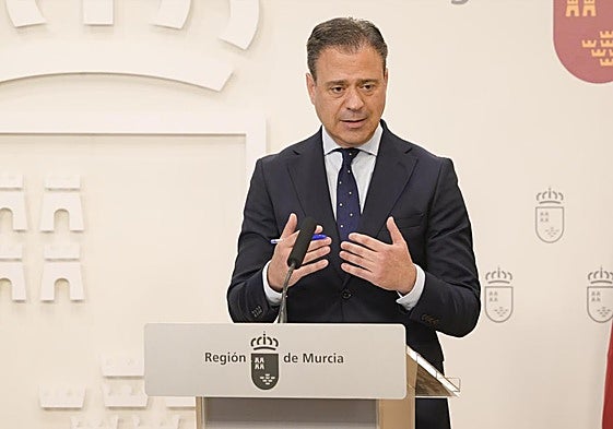 Marcos Ortuño, este miércoles, en el Consejo de Gobierno.