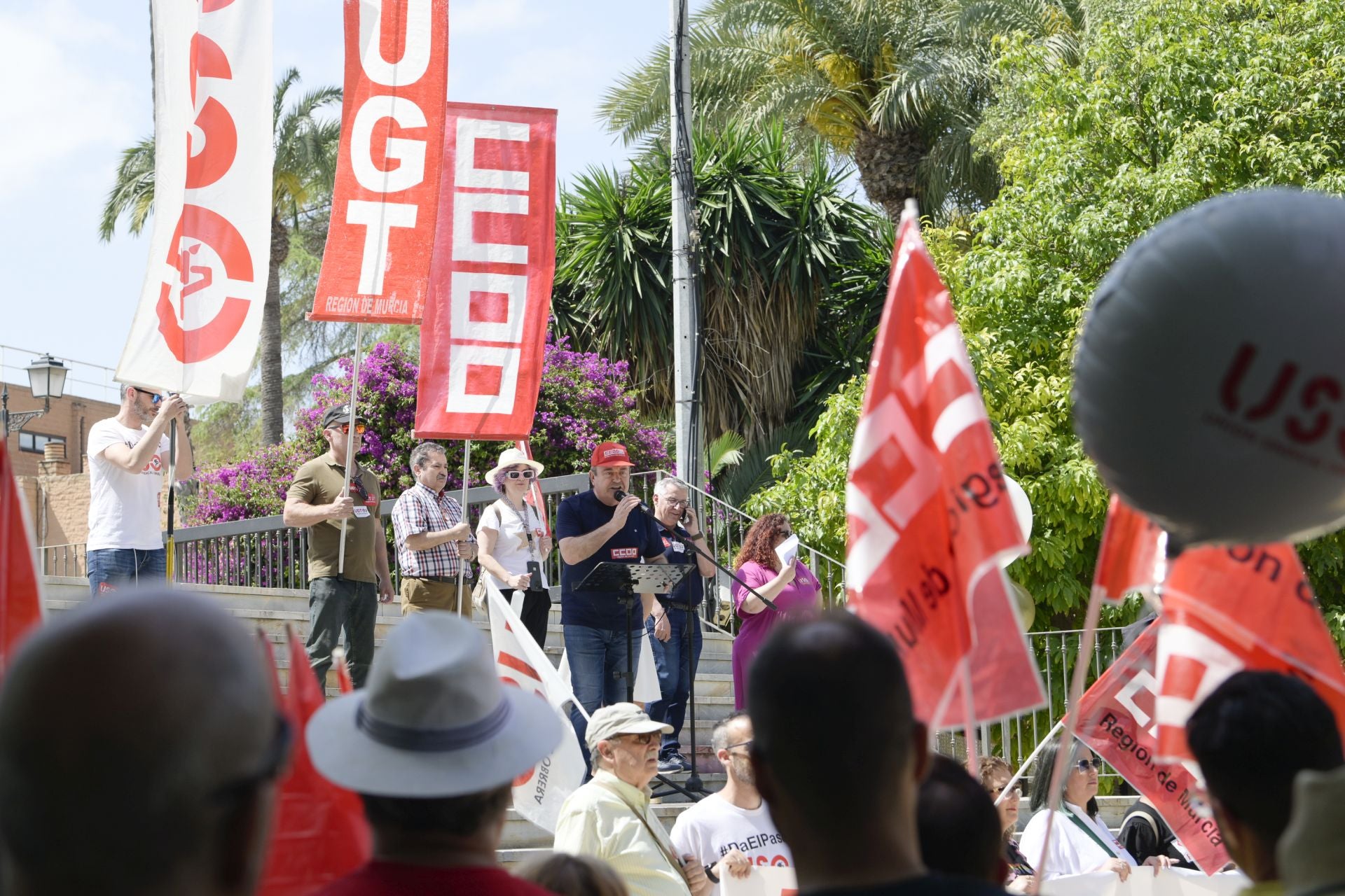 La manifestación del Primero de Mayo en Murcia, en imágenes