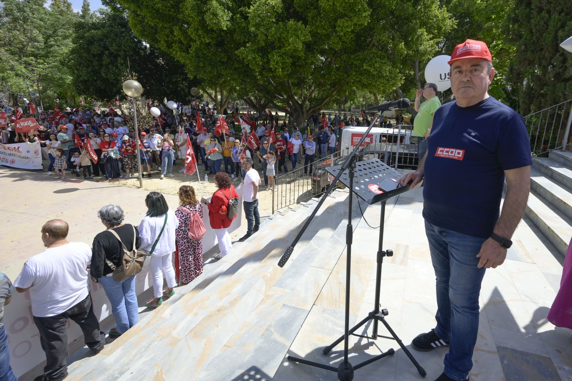 Las imágenes de la manifestación del Primero de Mayo en Murcia