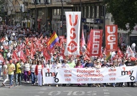 La manifestación del Primero de Mayo en Murcia, en imágenes