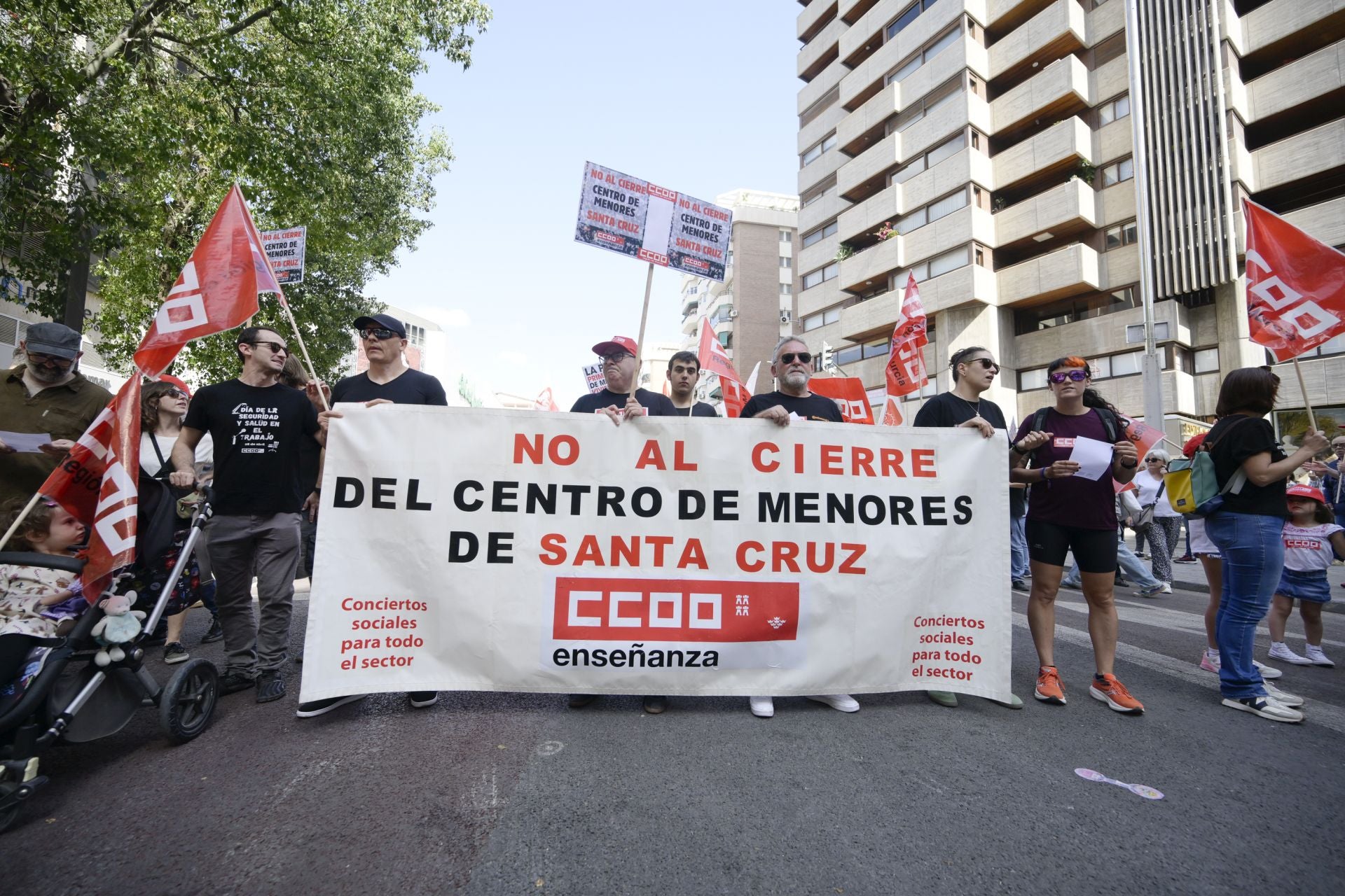 La manifestación del Primero de Mayo en Murcia, en imágenes