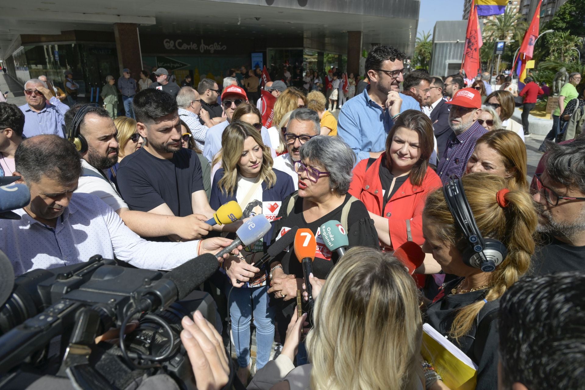 Las imágenes de la manifestación del Primero de Mayo en Murcia