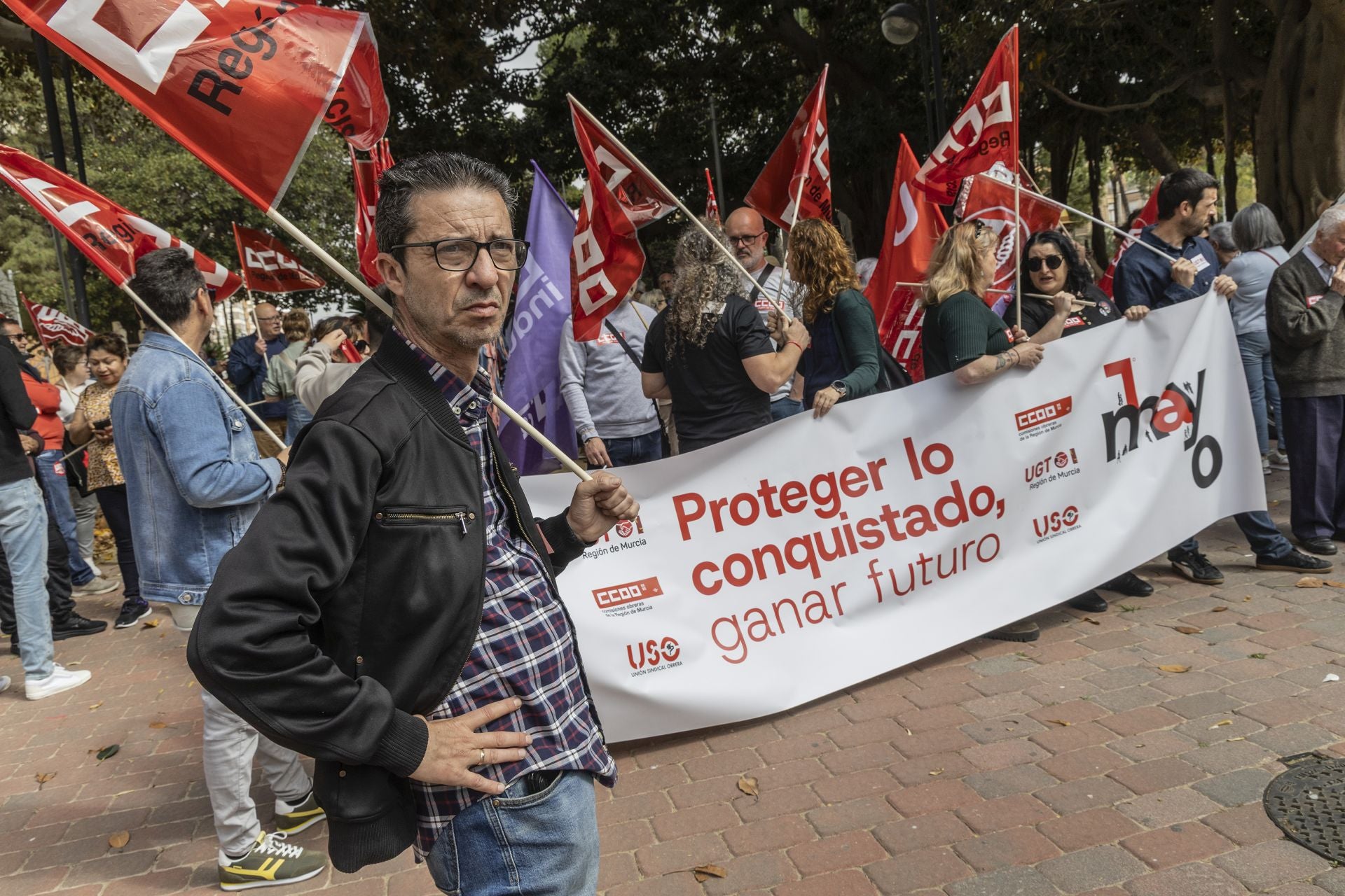 La manifestación del Primero de Mayo en Cartagena, en imágenes