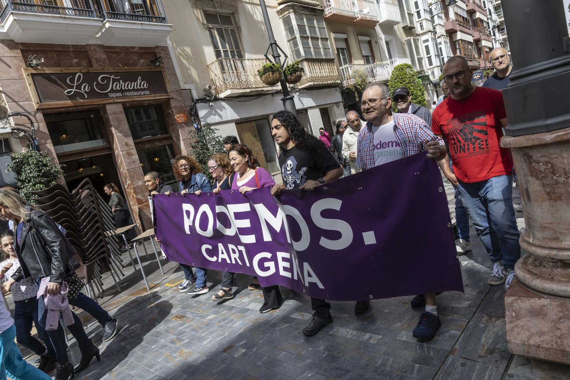La manifestación del Primero de Mayo en Cartagena, en imágenes