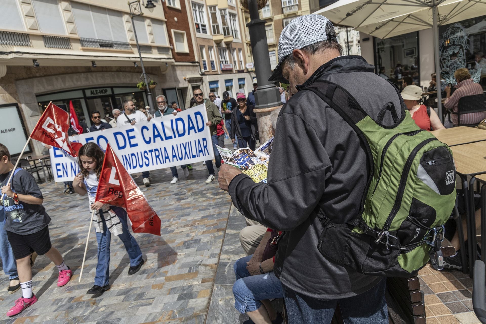 La manifestación del Primero de Mayo en Cartagena, en imágenes